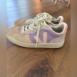 Veja Kids' Sneakers in Purple and Tan